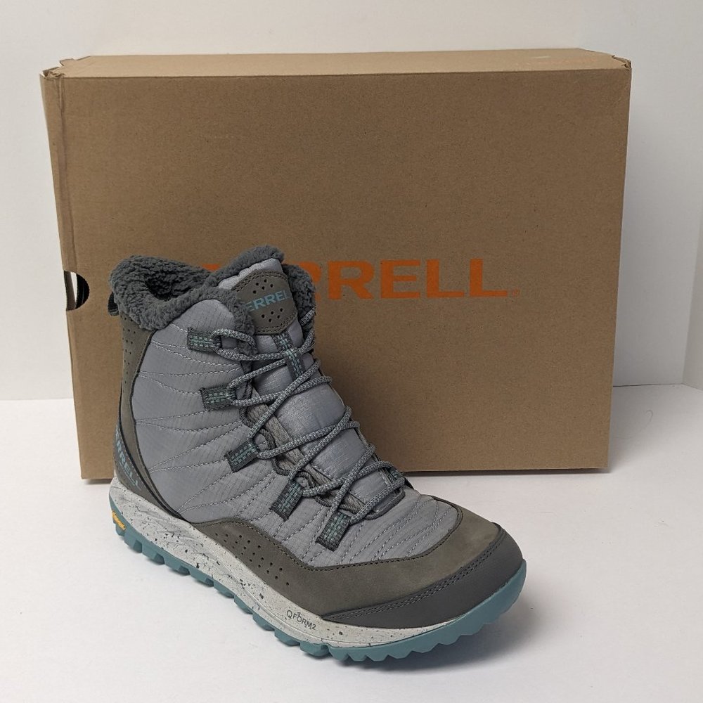 Merrell Antora Waterproof Winter Boots, Grey, Women's 9 M